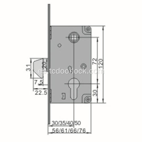 Cerradura de gancho de acero C001 cerradura de gancho de latón sólido cerradura de puerta